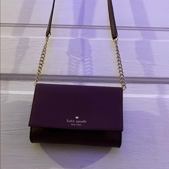 EUC Kate Spade Charlotte Street Alek Crossbody Bag in Mulled Wine - Picture 1 of 15